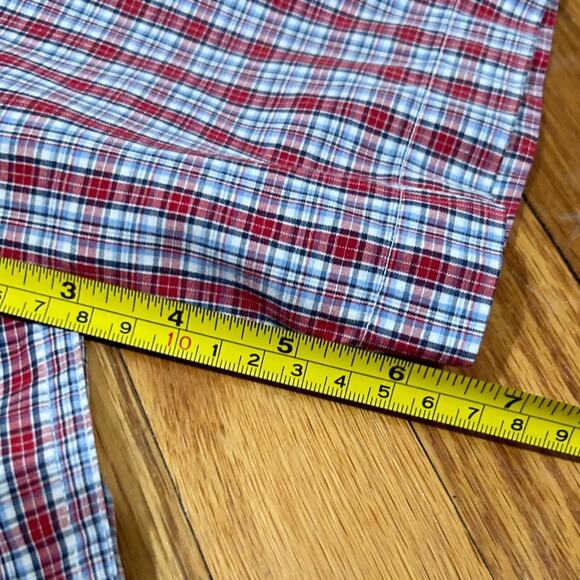 Vintage 90s Ralph Lauren Chaps Checkered Short Sleeve Shirt – Size Large - Picture 7 of 13